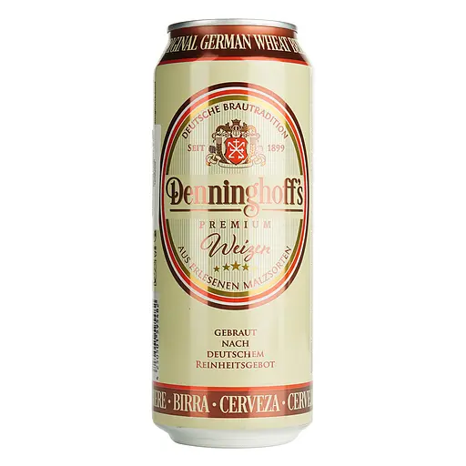 Пиво Denninghoff's Weizen пшеничне нефільтроване 5.3% 0.5 л з/б