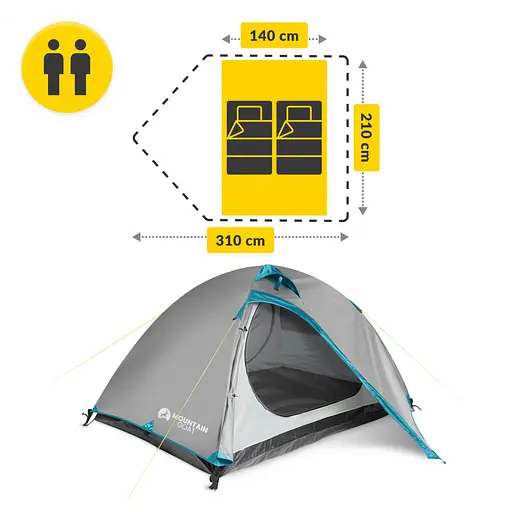 Намет туристичний Mountain Goat Prime Duo 2-місний Grey (P-5905973406550) - фото 13