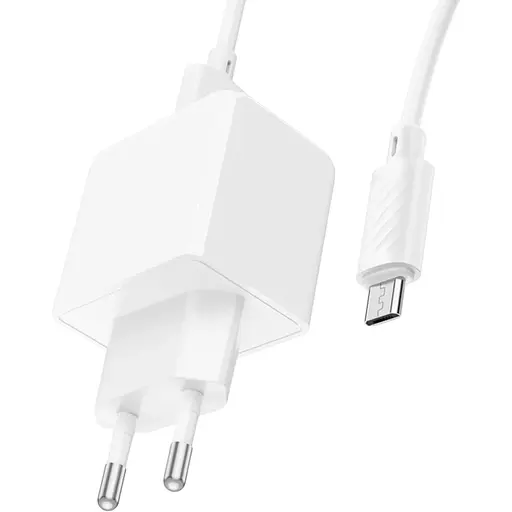 Комплект зарядного устройства Hoco CS11A 1USB 10.5W 5V/2.1A USB/MicroUSB 1m White