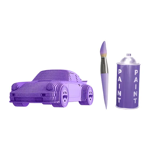 Порше 911 - Картонний 3Д пазл Cartonic - фото 6