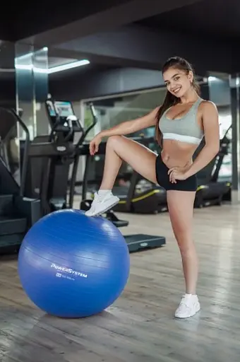 М'яч для фітнесу (фітбол) Power System PS-4011 Ø55 cm PRO Gymball Blue (PS-4011_55cm_Blue) - фото 5