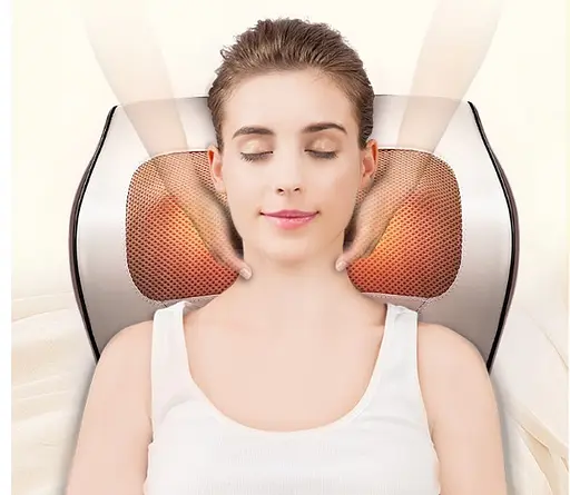 Массажная подушка Jinkairui R7-1 Mini Vibration Массажер для шеи и спины (6 кнопок 16 пальцев)