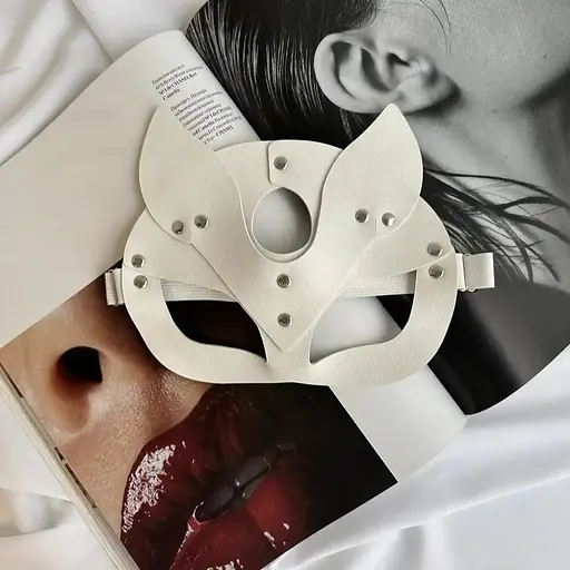 BDSM маска кішки біла - фото 1