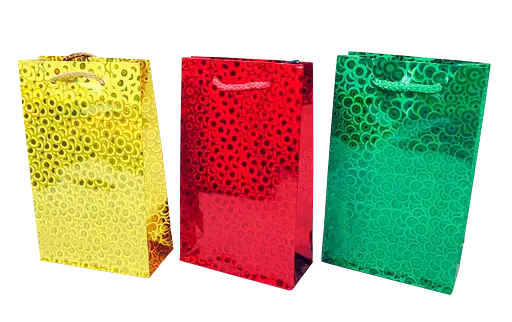 Пакет голографічний, 150 г/м², 11x18x5 см, 6 шт. в упаковці (В асортименті)