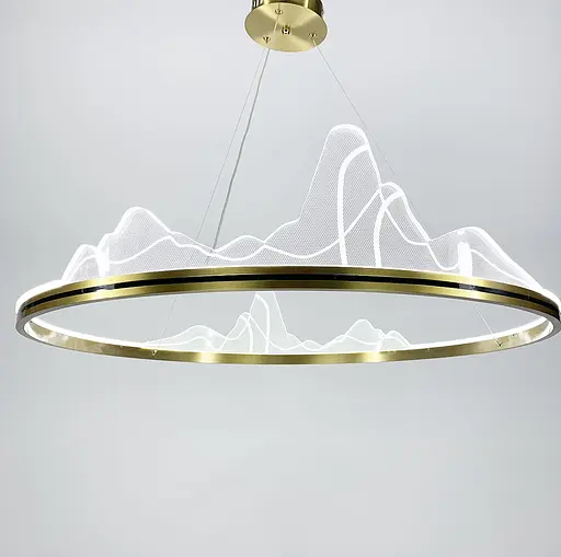Вишукана підвісна LED люстра з імітацією високогірʼя Line.F Діаметр 80см - фото 9