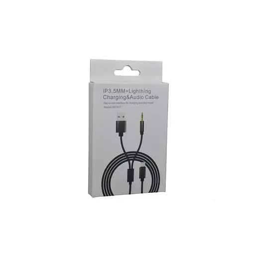 Кабель двойной AUX JBC037 iP 3.5 мм + Lighthing & Audio - фото 1