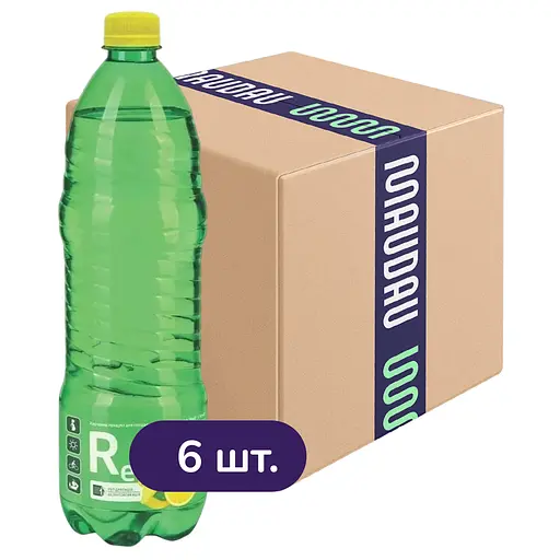 Вода минеральная ReO для медицинских целей слабогазированная с лимоном  5.7 л (6 шт. х 950 мл) - фото 1