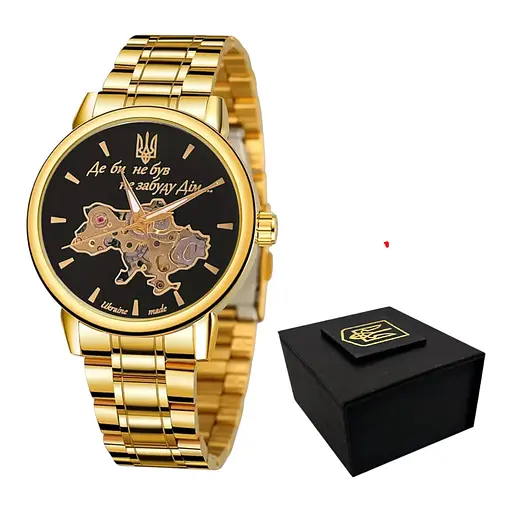 Наручний годинник чоловічий 022 Gold-Black Automatics Metall Не Забуду Дім Awarder acs0031868 - фото 1