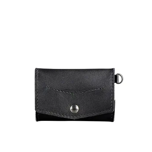 Шкіряна монетниця з клапаном 1.0 чорна - фото 8