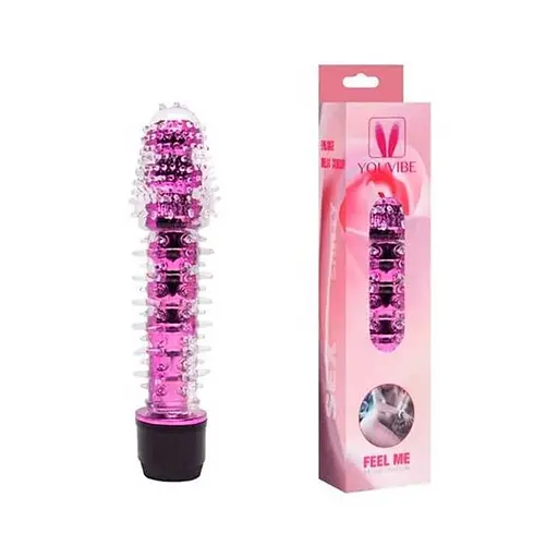 Гелевый мягкий вагинальный вибратор на батарейках для женщин 17 см розовый - фото 2