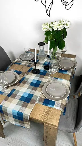 Серветки водовідштовхуючі 30х40 см 4 шт. Шахматка синя - фото 6