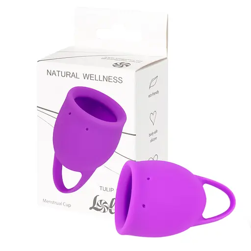 Менструальна чаша Lola Games Natural Wellness Tulip Small 15 мл фіолетова - фото 3