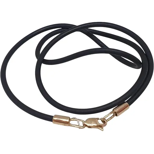 Ювелірний шнурок Імперія золота з каучуку з золотими вставками. ПК008И 50