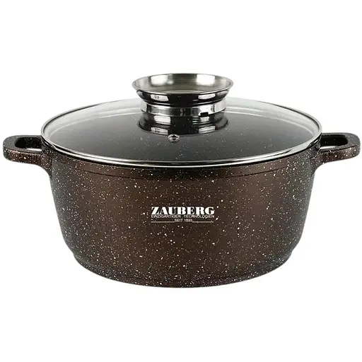 Кастрюля круглая Zauberg со стеклянной крышкой 5.5 л (000033612) - фото 1