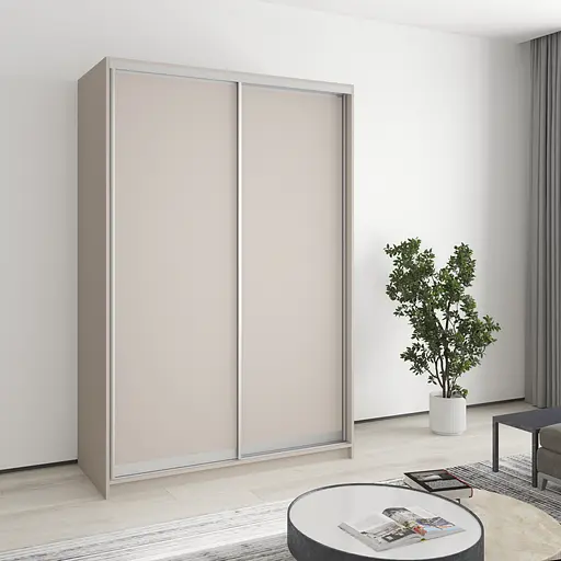 Шкаф-купе двухдверный MebelStar Стандарт AL 2ДСП 140x45x210 см Кашемир (MBS-2274)