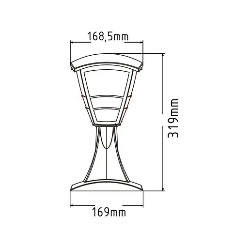 Светильник садово-парковый YONCA-1 чорный (400-010-132) - фото 2
