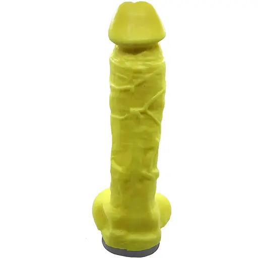Крафтовое мыло-член с присоской Чистий Кайф Yellow Size XL - фото 3