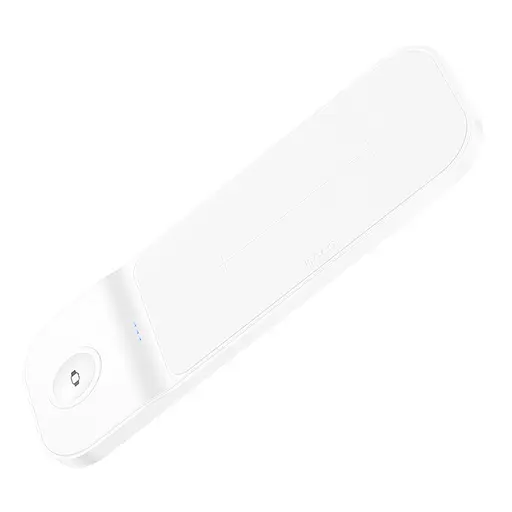 Бездротовий зарядний пристрій Hoco CQ6 23W 3в1 білий - фото 3