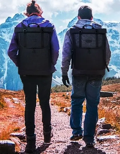 Офисный рюкзак с отделением для ноутбука 15,6 Roll Top черный Kroser sum0028812 - фото 8