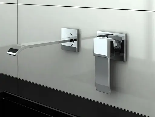 Смеситель для умывальника Kohlman Axis chrome + BOX скрытого монтажа QW180N Хром - фото 2