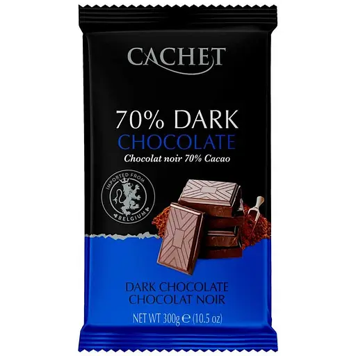 Шоколад Cachet черный 70% 300 г
