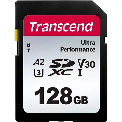 Карта памяти Transcend SD 128GB C10 UHS-I U3 A2 R160/W90MB/s 4K (TS128GSDC340S) - фото 1