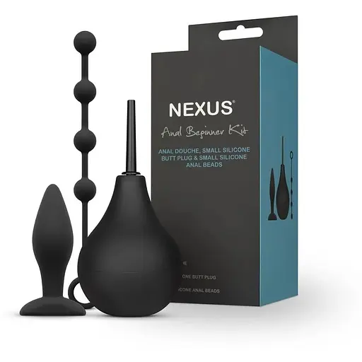 Набір новачка для анальної стимуляції Nexus Anal Beginner Kit спринцівка 224 мл анальні намиста 20 м - фото 2