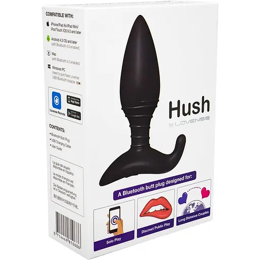 Анальная смарт вибропробка Lovense Hush, размер S - фото 6