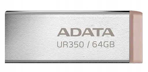 Флеш-накопичувач Adata Flash 64Gb USB 3.2 UR 350 Silver/Beige (UR350-64G-RSR/BG) - фото 1