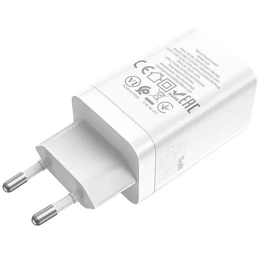 Блок питания зарядный Hoco Starlight N23 2 usb-c 45 W белый - фото 6