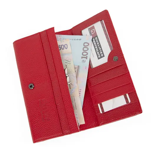 Гаманець жіночий шкіряний червоний Imperial Horse A0001-A RED-2 - фото 2