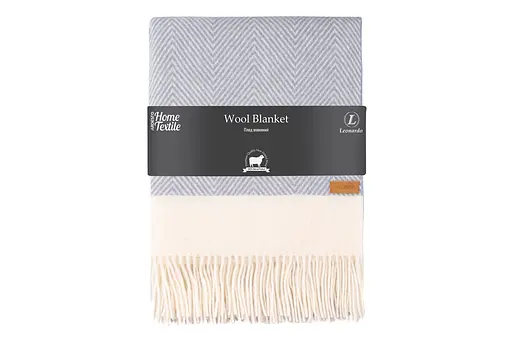 Плед Ardesto Leonardo Bianco 140x200 см 100% шерсть голубой (ART0503LB) - фото 1