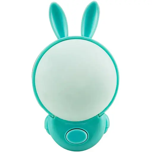 Ночник в розетку с кнопкой BG-804 светодиодный светильник Зайка Голубой 2 Вт - фото 1