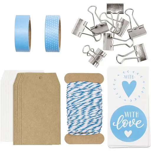 Набір матеріалів для оформлення подарунків Heyda блакитний 15х15х2 см   - фото 2