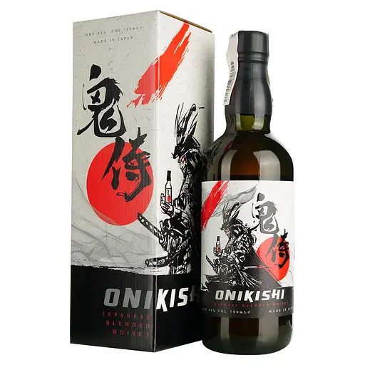 Віскі Onikishi Blended 43% 0.7 л в подарунковій упаковці