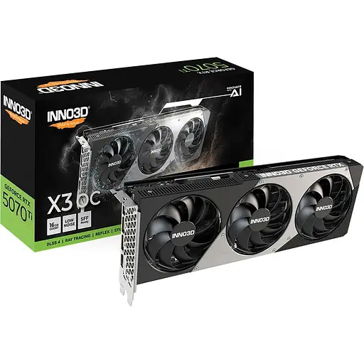 Відеокарта Inno3D GeForce RTX 5070 Ti X3 OC (N507T3-16D7X-176068N) UA [132360]