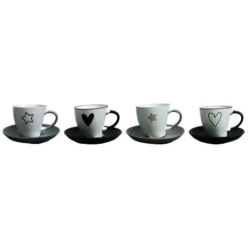 Набір чашок з блюдцями Vittora Зоряна любов 180 мл (134345) - фото 6