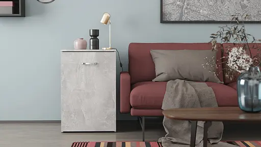 Стол-тумба трансформер Смарт 1/2 Ferrum-decor 750x1450x600 ДСП Бетон 16 мм (FRD-105080) - фото 7