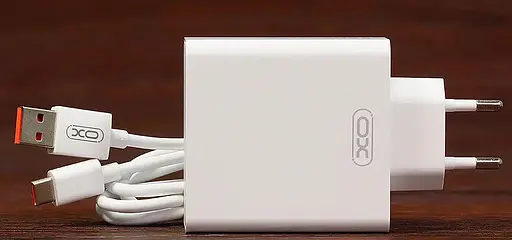Быстрое зарядное устройство - комплект с кабелем Type-C - 120W TURBO адаптер XO L128 - фото 5