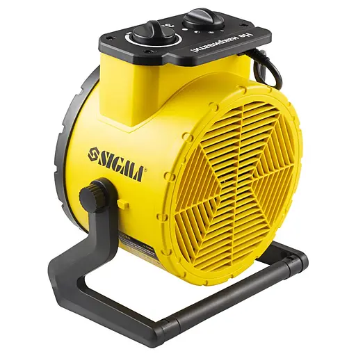 Электрическая тепловая пушка Sigma 3.0 кВт, площадь обогрева 60 кв.м., напольный, черный/желтый (5359541) - фото 5