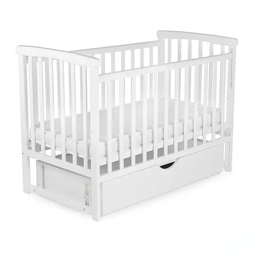 Кроватка Бук Мечта DS-201 с ящиком и маятниковым механизмом белый