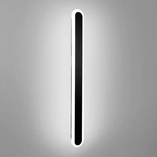 Видовжене чорне бра у металевому корпусі 60 см Арт. W010/600 ВК Line F - фото 3