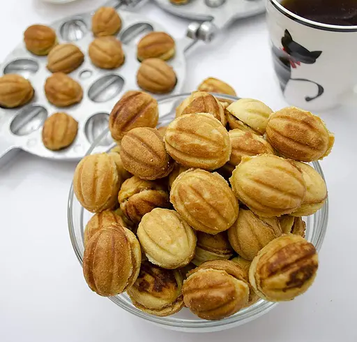 Орешница форма алюминиевая с ручками для выпечки орешков на 16 половинок орехов, ХЕАЗ 81836 - фото 4