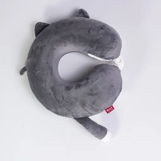 Подушка для шиї Kitty U-подібна темно-сірий HP-56-11BG - фото 2