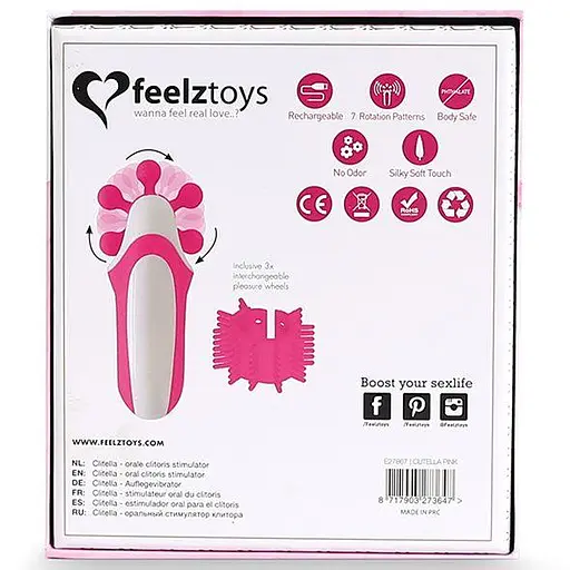 Стимулятор клітора FeelzToys Clitella Oral 11 см рожевий - фото 6