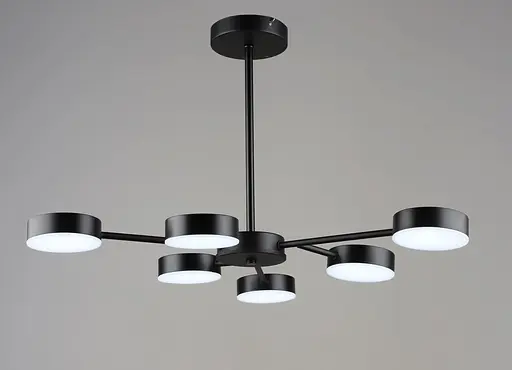 Люстра підвісна світлодіодна VALESO B YH1355/6 BK 54W