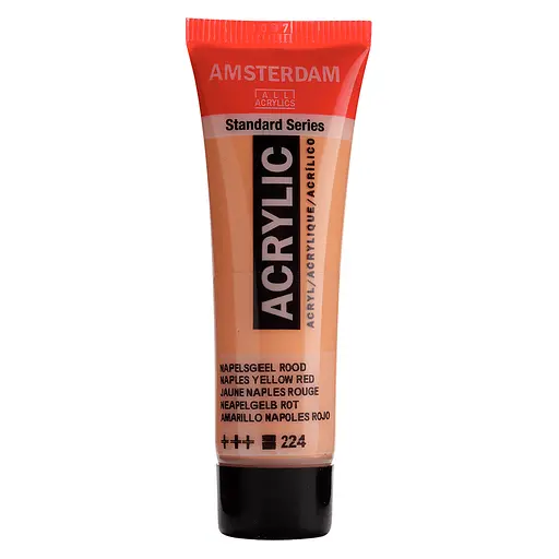 Фарба акрилова Amsterdam 224, Неаполітанський жовто-червоний 20 мл