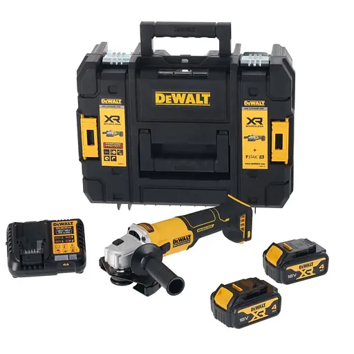 Шлифмашина угловая аккумуляторная бесщеточная DeWALT, 18 В XR Li-lon 4 Ач (DCG407M2T) - фото 7