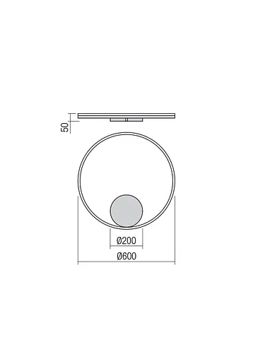 Бра Redo ORBIT AP/PL LED 42W 3000K D600 SAND WHITE (4.1.2) 01-1702 - фото 2