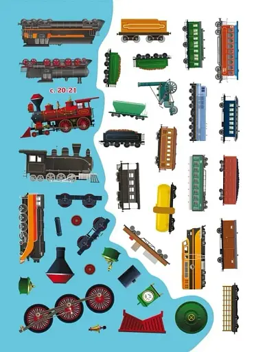 Книжка з наліпками. Потяги - фото 7